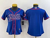 Youth Buffalo Bills Blank Royal With Patch Cool Base Stitched Baseball Jersey,baseball caps,new era cap wholesale,wholesale hats